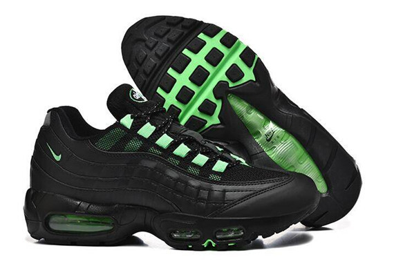 Men's Running weapon Air Max 95 Black/Green Shoes 064